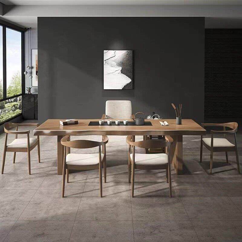 现代简约实木茶桌茶盘一体泡茶桌椅组合新中式轻奢家用茶台大板桌,淘宝优惠券,粉丝福利购,淘宝优惠卷