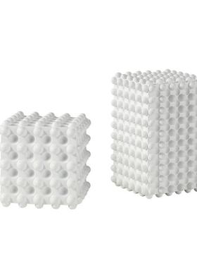 现代简约创意树脂工艺黑白绳结几何立体装饰品摆件家居样板房软装