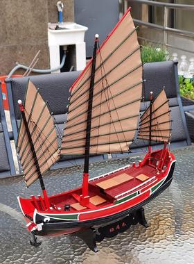 绍兴遮篷船郑和宝船红船古船模型水镇船古船模型