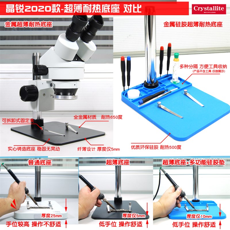 手机维修显微镜双目高清体视连续变倍7-45倍LED光源焊接鉴定解剖 - 图1