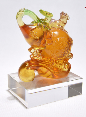 琉璃葫芦工艺礼品摆饰长辈领导生日祝福禄平安礼物车载办公桌装饰