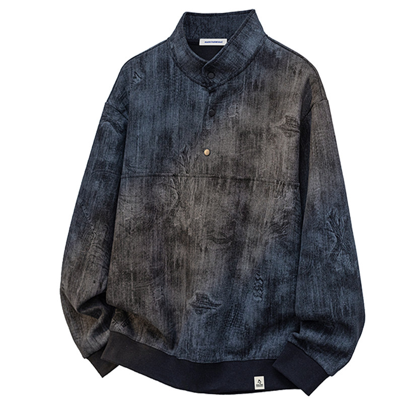 马克华菲卫衣男款秋冬潮牌美式街头扎染做旧亨利领痞帅宽松套头衫,淘宝优惠券,粉丝福利购,淘宝优惠卷