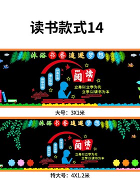 我爱阅读世界读书日中小学黑板报教室走廊文化布置装饰立体墙贴画