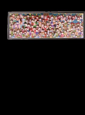 1000片四大名著拼图框99乘35挂墙展架 100乘35实木塑料可定制画框