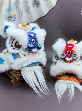 国潮醒狮摆件舞狮非遗创意手工迷你老夫子狮招财家居饰品开业送礼