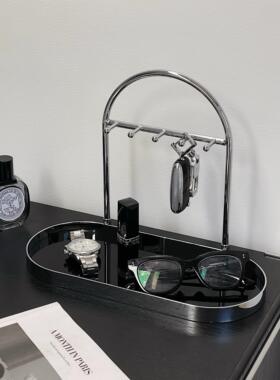 入户玄关进门口挂钥匙置物架鞋柜摆件桌面首饰戒指杂物收纳盒