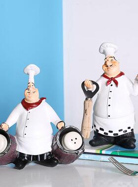 厨师公仔摆件厨房酒吧咖啡餐厅手办人偶人物模型面包配饰玩偶摆设