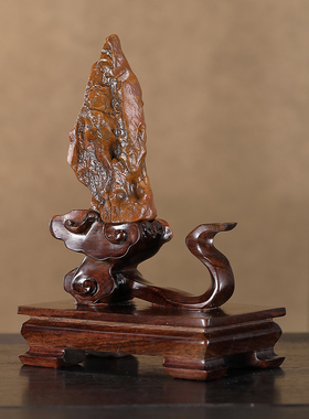 顶爷奇石原石靠山收藏戈壁石摆件