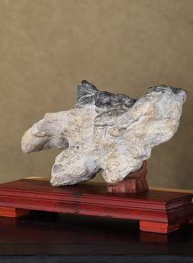 顶爷奇石原石靠山收藏灵璧石摆件