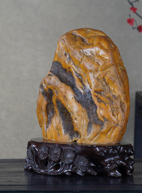 顶爷奇石原石靠山石装饰收藏摆件