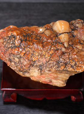 顶爷奇石原石靠山收藏戈壁石摆件