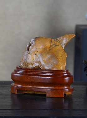 顶爷奇石原石靠山收藏戈壁石摆件