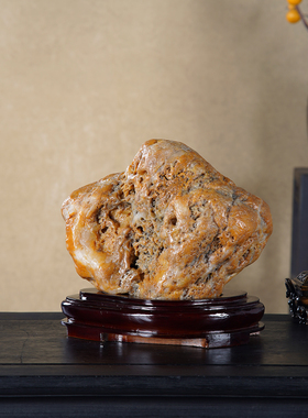 顶爷奇石原石靠山石装饰收藏摆件