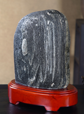 顶爷奇石原石泰山石敢当靠山摆件