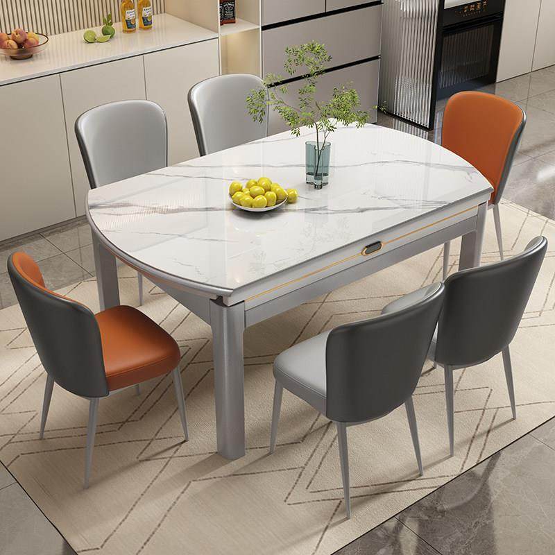 岩板餐桌椅组合轻奢2025新款家用小户型吃饭桌客厅可变圆桌电磁炉,淘宝优惠券,粉丝福利购,淘宝优惠卷