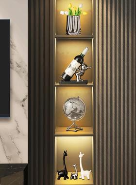 红酒架摆件暴力熊创意轻奢高档客厅家居玄关餐边电视柜酒柜装饰品