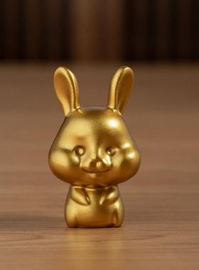 黄铜十二生肖摆件沙金卡通鼠牛虎兔龙蛇马羊猴鸡狗猪新年生日礼物