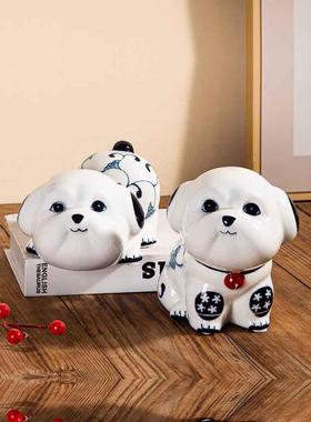 创意可爱的幸运狗装饰品客厅酒柜电视柜装饰卡通儿童的房间装饰品