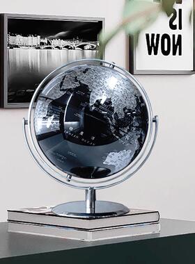 高档地球仪摆件居装饰品创意轻奢办公室书房办公桌酒柜家桌面摆设