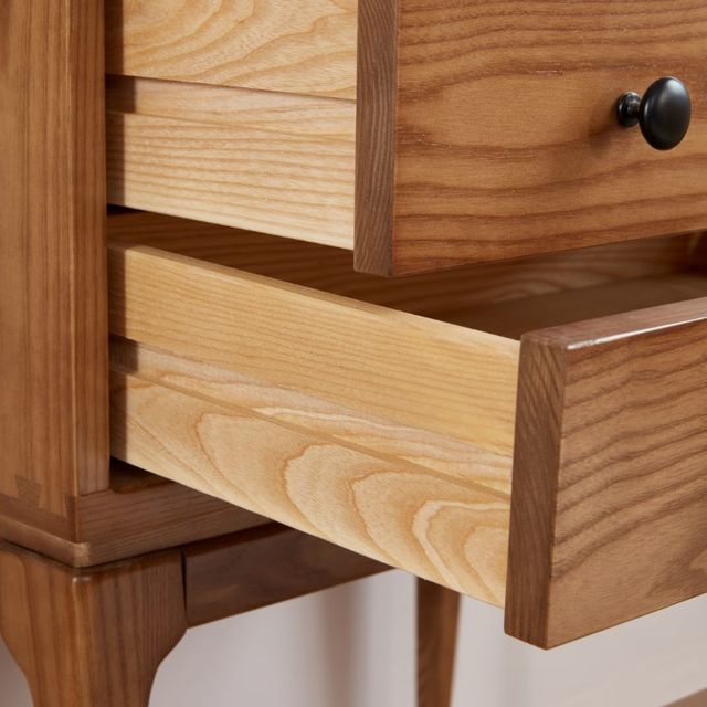 Full solid wood three chest of cabinets bedside table bedroom makeup storage storage drawer living room modern simple sofa side cabinet