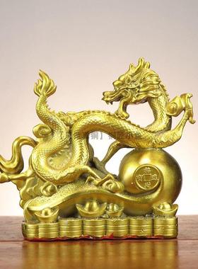 全黄铜龙马精神摆件客厅办公室桌面家居装饰摆件蒸蒸日上开业送礼