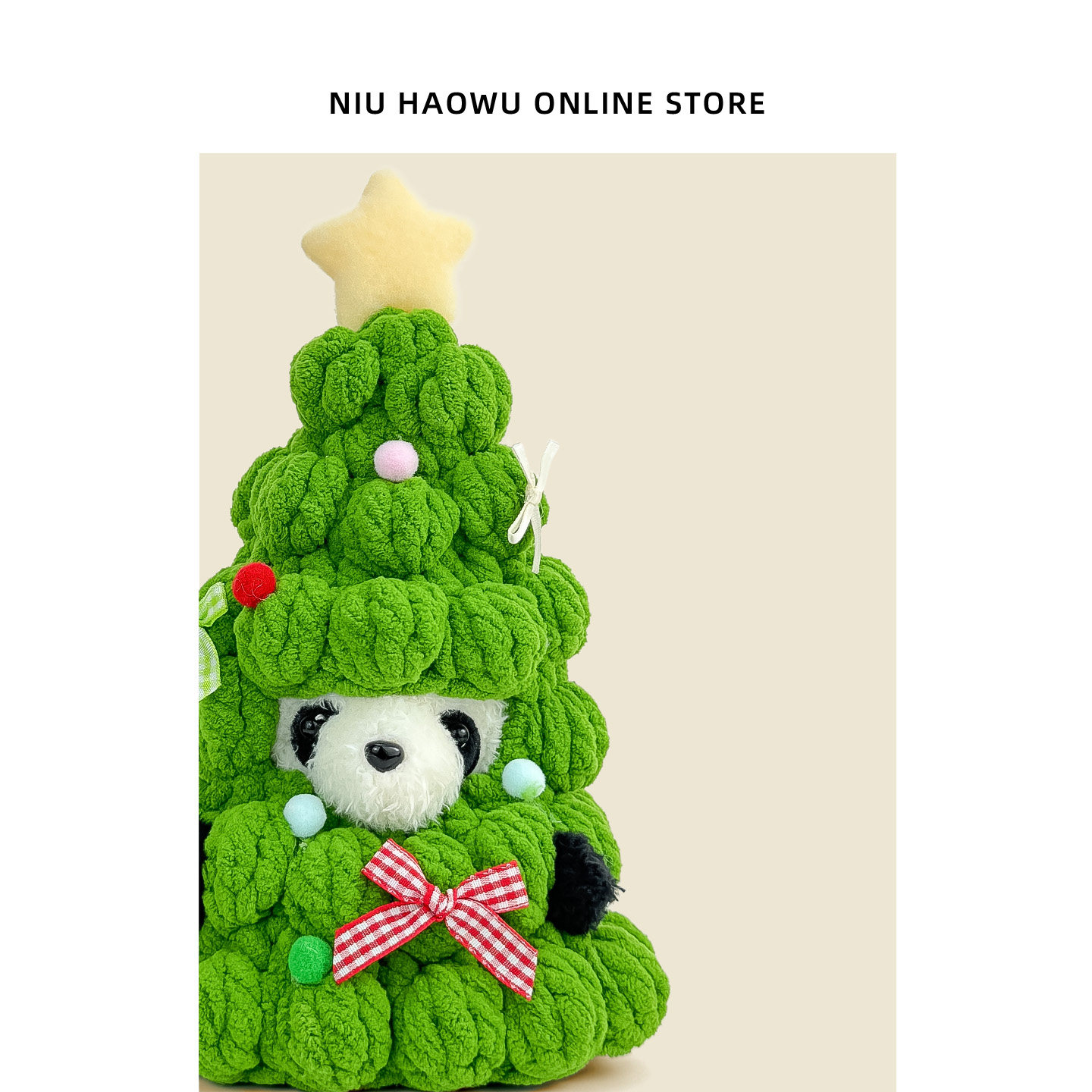 圣诞节礼物可爱包包挂件圣诞树熊猫毛绒公仔摆件手套玩偶创意礼物,淘宝优惠券,粉丝福利购,淘宝优惠卷