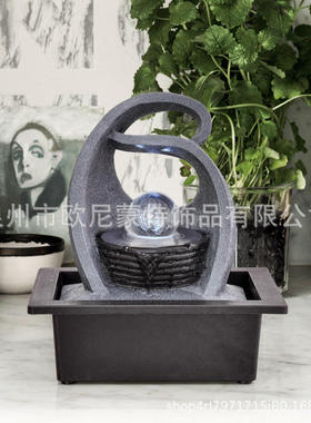 厂家直销简约桌面循环流水摆件喷泉景观电视柜办公开业礼