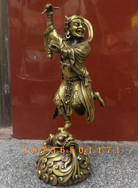 纯铜钟馗魁星点斗踢斗书房书桌家居风水铜器装饰品摆件