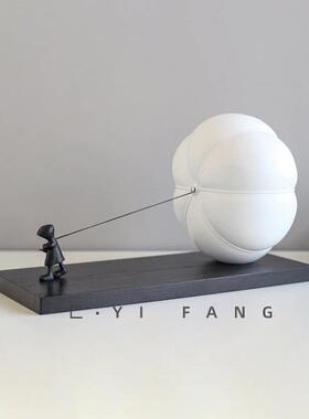 一匚创意气球小孩酒店大厅样板间儿童房卧室客厅玄关卡通雕塑摆件