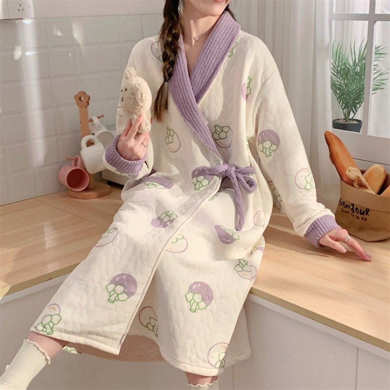 大码300斤空气棉加厚月子服睡裙女哺乳装孕产妇怀孕期待产胖m冬长,淘宝优惠券,粉丝福利购,淘宝优惠卷