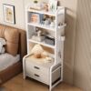 Iron art widened hole board bedroom bedside table above the heightened storage rack storage rack multi-layer bedside shelf bookshelf