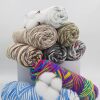 Handmade scarf yarn knitting