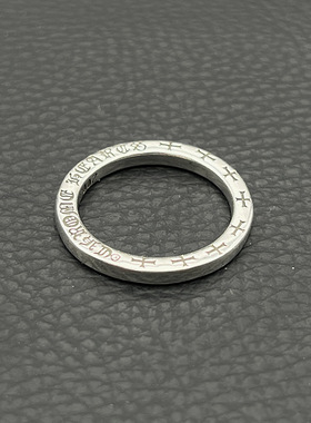 925纯银克罗伈复古NTFL光面戒指男女3MM欧美指环经典款十字架对戒