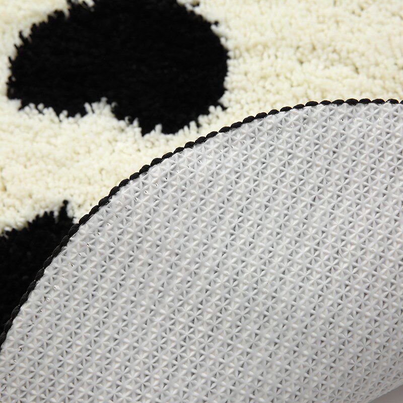 Cream style carpet bedroom bedside blanket high-end room carpet master bedroom strip iRns floor mat black and white foot mat