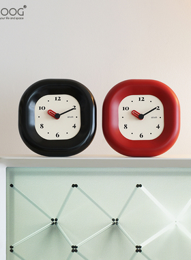 EMITDOOG法式奶油风家居座钟客厅玄关电视柜台式时钟装饰桌面摆件