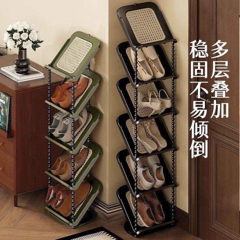 德国鞋架多层家用门口窄薄鞋柜入户省空间藤编中古2025款简易鞋架,淘宝优惠券,粉丝福利购,淘宝优惠卷