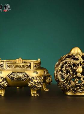 铜九转乾坤青龙鼎客厅办公室家居时来运转招财摆件店铺开业礼品