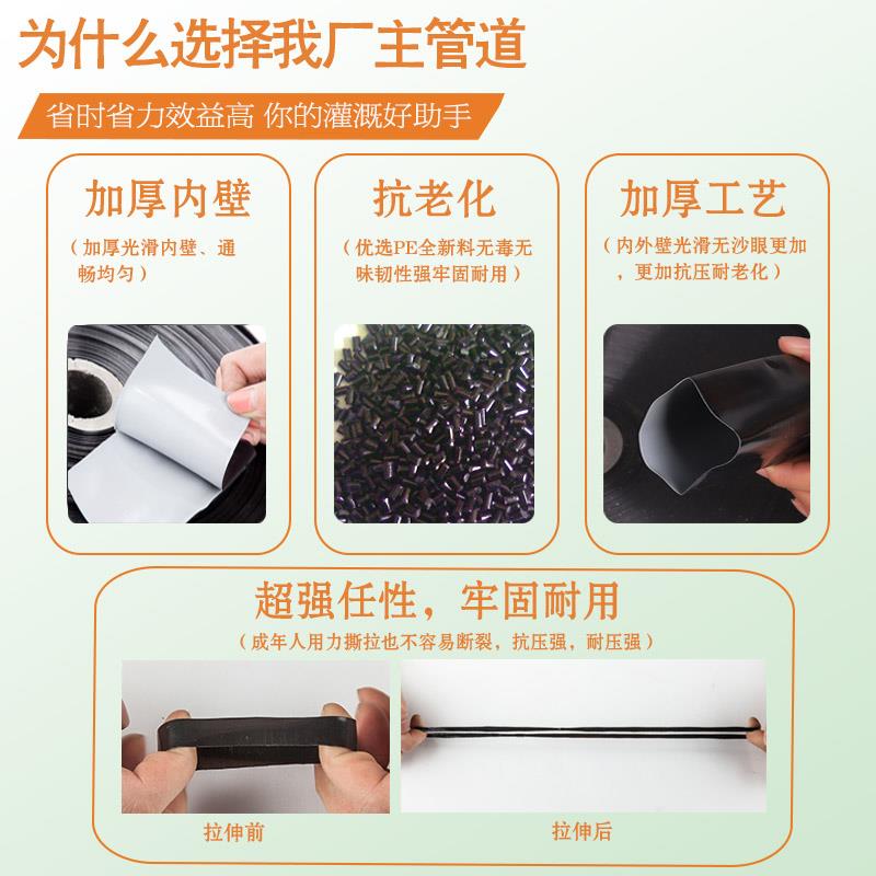 农用主管灌溉雾化微喷带滴灌带滴水喷雾1-4寸设备节水喷浇地水管 - 图1