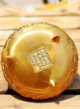 包邮 佛堂供具 纯铜三脚香炉 供观音 佛祖香炉 檀香炉 佛光普照款