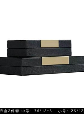 轻奢样板间衣帽间衣柜包包收纳盒妆台饰品组合摆件道具展厅架陈设