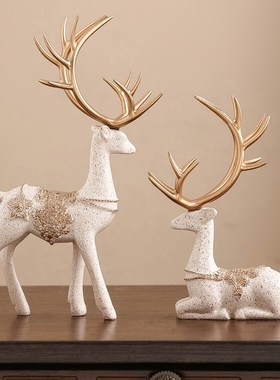 酒柜家居装饰品新中式摆件客厅家装软装工艺品电视柜摆设小创意