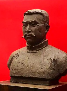 李大钊革命名人玻璃钢半身胸像雕塑户外大型园林不锈钢铸铜摆件