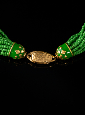 中古风复古宫廷米珠项链