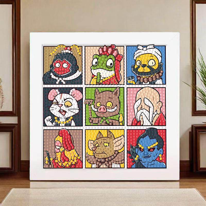 2025新款浪浪山小妖怪周边钻石贴画儿童手工diy粘贴画卡通钻石绣,淘宝优惠券,粉丝福利购,淘宝优惠卷