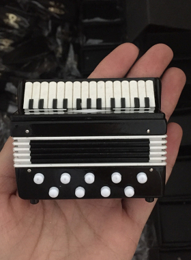 迷你架子鼓模型摆件手风琴乐谱架马林巴钢琴小军鼓手工指挥棒娃屋