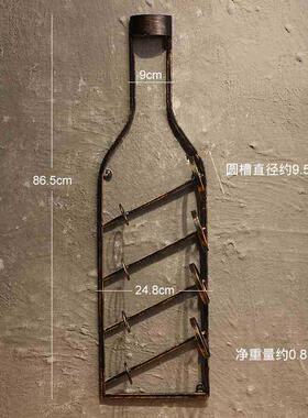 欧式红酒架壁挂装饰葡萄酒柜红吧台置物架挂墙悬挂高脚酒杯架倒挂