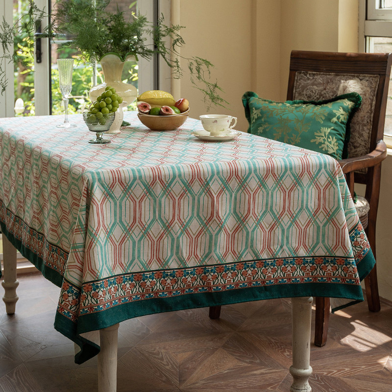 亚麻桌布防水防油英式中古高级氛围感长方形茶几桌布台布盖巾盖布,淘宝优惠券,粉丝福利购,淘宝优惠卷