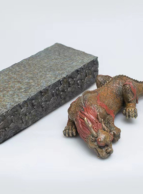 纯铜吸水兽镇水兽龙王蚣蝮水麒麟中式客厅书房办公室茶宠摆件礼物