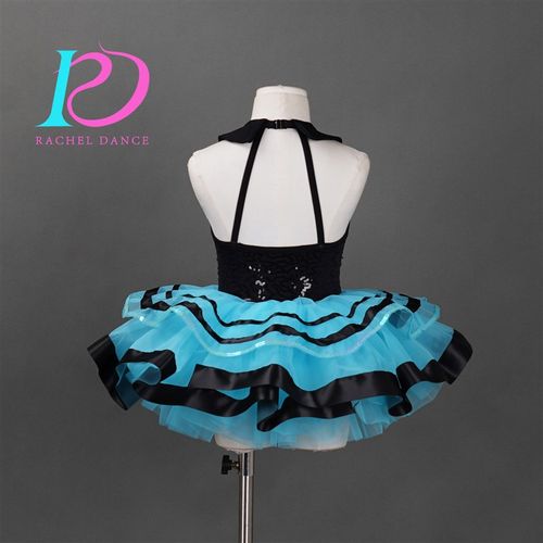 芮其儿新款亮片舞蹈裙蓬蓬纱裙儿童公主芭蕾舞蹈比赛表演出服 - 图1