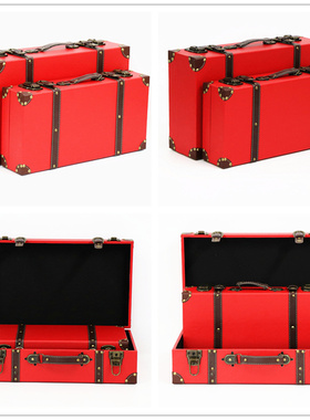 复古手提旅行箱摆件道具箱摆设 创意家装饰品家居摆饰仿古皮箱